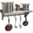 Stainless Steel Pot Rack With Shelf, 12 x 36 inch.