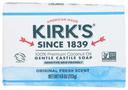 Kirks Original Fresh Scent Gentle Castile Bar Soap, 4 Ounce
