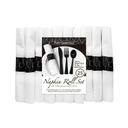 Northwest Enterprises Party Essentials Napkin Roll with Black Cutlery Box Set -- 300 set per case