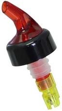 Anytime Bar Supplies Black Collar Red Measured Pourer, 1.5 Ounce -- 12 per case