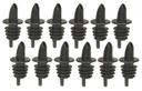 Anytime Bar Supplies Black Colored Free Flow Pourer -- 25 per case