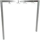 John Boos Wall Mount Double Bar Stainless Steel Pot Rack, 108 inch.