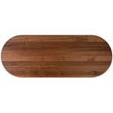 John Boos Tuff Var Finish Oval Walnut Butcher Block Top, 60 x 42 x 1 1/2 inch.