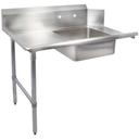 John Boos 14 Gauge Stainless Steel Soiled Dishtable with Left Leg, 144 inch.