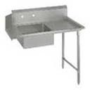 John Boos 14 Gauge Stainless Steel Soiled Dishtable with Right Leg, 48 inch.