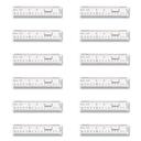 Westcott Clear Standard/Metric Flexible Acrylic Ruler, 6 inch Long -- 12 per box