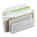 Artistic White Urban Collection Punched Metal Three Section Letter Sorter, 6.5 x 3.25 x 5.5 inch