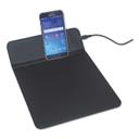 Artistic Black 5 Watts Qi Wireless Charging Desk Pad, 11 inch