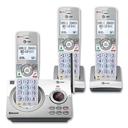 AT and T White/Silver Connect to Cell DL72310 Cordless Telephone with Base and 2 Additional Handsets