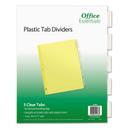 Office Essentials Plastic 5 Tab Letter Insertable Divider -- 1 set