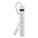 Belkin White Power Strip with 6 Outlets, 3 Feet Cord