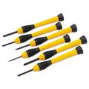 Stanley Tools 6 Piece Black Yellow Precision Screwdriver Set -- 1 set