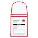C Line 1 Pocket Shop Ticket Holder with Red Stitched Hanging Strap, 9 x 12 inch - 15 per box -- 1 box per case