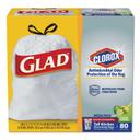 Glad White Odorshield Citrus Clean 0.95 Mil Tall Kitchen Drawstring Trash Bag, 24 x 27.38 inch - 80 per box -- 1 box per case