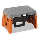 Cosco Orange and Gray 1 Step Molded Folding Step Stool, 8.5 inch Working Height