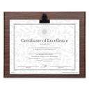 Dax Wood Walnut Frame Plaque with Metal Clip, 8 1/2 x 11 inch Insert