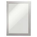 Durable Duraframe PVC Rectangular Silver Frame Sign Holder for 5 1/2 x 8 1/2 inch Insert -- 2 per case