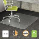 deflecto DuraMat Vinyl Clear Rectangular Moderate Use Chair Mat, 36 x 48 inch