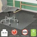 deflecto SuperMat Clear Lipped Style Frequent Use Chair Mat, 36 x 48 inch