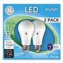 GE A19 Daylight LED Bulb, 12 Watts - 2 count per pack -- 1 pack