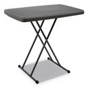 Iceberg IndestrucTables Too 1200 Series Charcoal Resin Personal Folding Table, 30 x 20 inch
