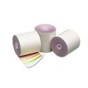 Iconex White/Canary/Pink Impact Printing Carbonless Paper Roll, 3 inch x 70 Feet -- 50 rolls per case