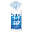 Scrubs Polypropylene Blue White Unscented Hand Sanitizer Wipes, 6 x 8 inch - 85 per pack -- 6 packs per case