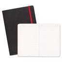 Black N Red Wide / Legal Rule 71 Sheets Black Soft Cover Notebook, 8.25 x 5.75 inch