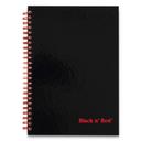 Black N Red 1 Subject Wide / Legal Rule 70 Sheets Hardcover Twinwire Notebook, 9.88 x 7 inch