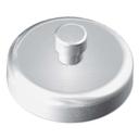 Kantek White/Silver Mounting Magnet for Glove and Towel Dispenser, 1.5 inch Diameter - 4 per pack