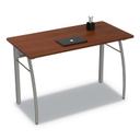 Linea Italia Trento Line Woodgrain Laminate Cherry Rectangular Desk, 47.25 x 23.63 x 29.5 inch