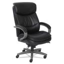 La-Z-Boy Black Seat and Back Woodbury Big and Tall Executive Chair with Weathered Gray Base, Supports up to 400 Pound