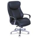 La-Z-Boy Black Seat and Back Commercial 2000 Big and Tall Executive Chair with Silver Base, Supports up to 400 Pound