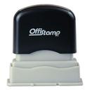 Offistamp Red Ink File Pre-Inked Message Stamp, 1.63 x 0.38 inch Impression