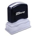 Offistamp Blue Ink Completed Pre-Inked Message Stamp, 1.63 x 0.38 inch Impression