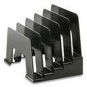 Officemate Black 5 Sections Recycled Incline Mail Sorter, 8 x 5.5 x 6 inch
