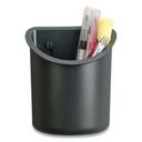 Officemate Verticalmate Gray Fabric Panel Mount Plastic Pencil Cup, 4.25 x 4.25 x 5 inch