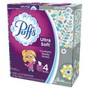 Puffs Ultra Soft White 2 Ply Facial Tissue, 8.2 x 8.4 inch - 56 per box -- 4 boxes per case
