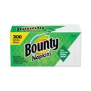 Bounty White 1-Ply Quilted Napkin, 12 1/10 x 12 inch - 200 per pack -- 8 packs per case