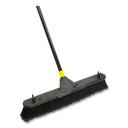 Quickie Black/Yellow Bulldozer Smooth Surface Pushbroom with Scraper Block, 24 x 60 inch