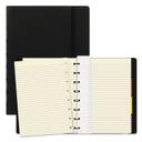 Filofax Black Cover 112 Sheets 1 Subject Medium/College Rule Notebook, 8.25 x 5.81 inch