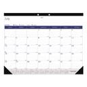Blueline White/Blue/Gray 2021-2022 Academic Desk Pad Calendar, 22 x 17 inch
