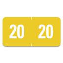 Smead Yellow Yearly End Tab File Folder Label, 0.5 x 1 inch - 25 count per sheet -- 10 sheets per pack