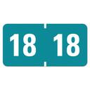 Smead Teal White Yearly End Tab File Folder Label, 0.75 x 1.5 inch - 500 count per roll -- 1 roll per case