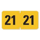 Smead Yellow Black Year 2021 End Tab Folder Label, 1.5 x 0.75 inch - 500 count per roll -- 1 roll