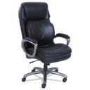 SertaPedic Black Seat and Back Cosset Big and Tall Executive Chair with Slate Base, Supports up to 400 Pound