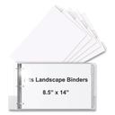 Stride White Landscape Orientation Index Divider Set, 14 x 8.5 inch