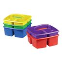 Storex Blue Red Yellow Green and Purple Small Art Caddy, 9.25 x 9.25 x 5.25 inch - 5 count per pack -- 1 pack per case