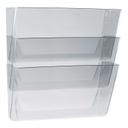 Storex Plastic Clear Legal Three Pocket Wall File, 16 x 14 inch -- 1 pack