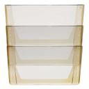 Storex Plastic Smoke Legal Three Pocket Wall File, 16 x 14 inch -- 1 pack